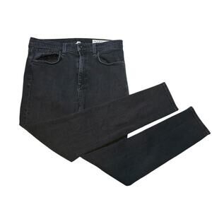 Rag & Bone High-Rise Distressed Black Skinny Jeans Vintage Wash, Edgy Denim